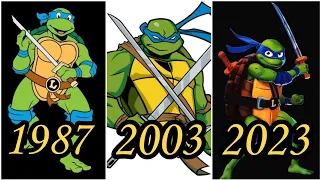 Evolution of Leonardo in TMNT in TV  (1987-2023) tmnt movies