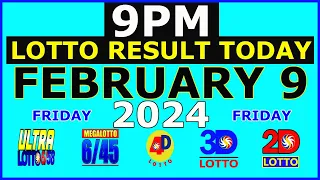 9pm Lotto Result Today February 9 2024 (Friday)