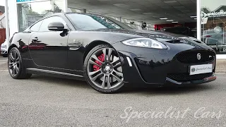 Jaguar XK R S Midnight Black Metallic at Umesh Samani Specialist Cars Stoke on Trent.