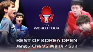 FULL MATCH - Jang Woojin / Cha Hyo Sim VS Wang Chuqin / Sun Yingsha (2018) | BEST of Korea Open