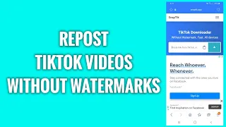 How To Repost TikTok Videos Without Watermarks