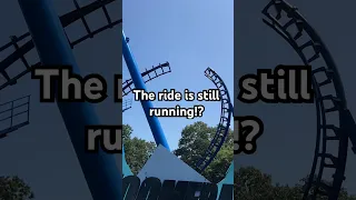 The roller coaster is still working?! #themepark #rollercoaster