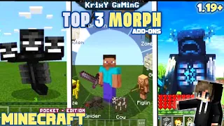 TOP 3 BEST MORPH MOD FOR MINECRAFT PE | 3 BEST MORPH MOD FOR MINECRAFT PE