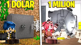 BANCA DA 1€ VS BANCA DA 1.000.000€! - MINECRAFT