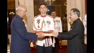 Envoys Of Four Nations Present Credentials To President Kovind at Rashtrapati Bhavan