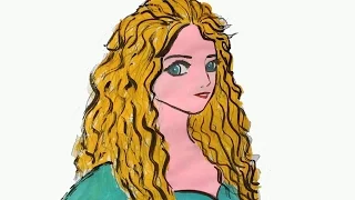 Merida Princess, How to Draw Disney Princess, Learn Paint Colors for Children