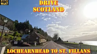 Lochearnhead to St Fillans -  A85  - Stirlingshire , 4K Drive Scotland