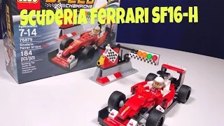 LEGO Speed Champions Scuderia Ferrari SF16-H  75879 Unbox New Review-Speed Build 2017