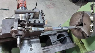 Don't forget this old technique!! Making a slotting machine rod with a lathe