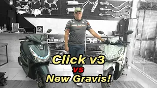 Mga bagong Honda Click V3 vs Yamaha Mio Gravis Comparison | Battle of the 125cc Scooters series