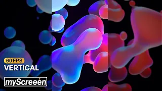 60fps Colorful Bubbles 🫧 | Vertical Screen saver | Underwater ambience