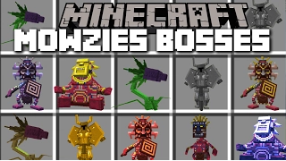 Minecraft MOWZIES BOSS MOD / DEFEND YOUR TRIBE AGAINST THE MOBS BOSSES!! Minecraft