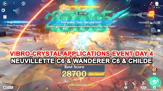 Vibro-Crystal Applications Event Day 4 - Neuvillette C6 & Wanderer C6 & Childe 28700 Score