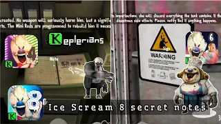 Ice Scream 8 secret notes in Ice Scream 4 & 6 🍦