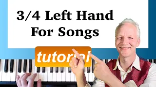 Learn to play 3/4 beat left hand patterns for piano