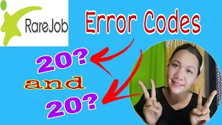 Error Codes that I experienced in RareJob! ❤️