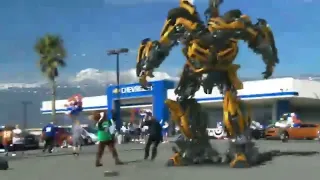 BUMBLEBEE CAMARO TRANSFORMS! (Chevy Super Bowl Advert)