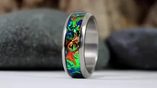 Making A Funky Ring With A Crazy New Inlay Material (Dichrolam Ring)