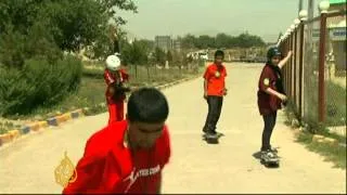 Skateboarders in Afghanistan take to the streets