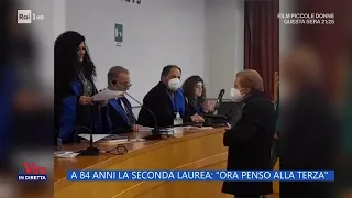 A 84 anni la seconda laurea: "ora penso alla terza" - La vita in diretta 22/02/2023