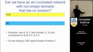 Lecture 14 | CSP 4: GAC Algorithm and Domain Splitting for CSPs