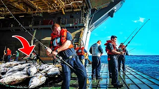 This Is WHY US Navy Sailor Fish on Aircraft Carriers