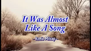 It Was Almost Like A Song - Ronnie Milsap (KARAOKE VERSION)
