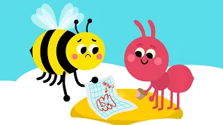 The Bees Go Buzzing | Kids Counting Songs | The Bumble Nums