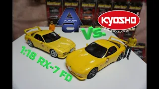 Comparison/Review - Initial D 1:18 Mazda RX-7 FD - Autoart Vs. Kyosho