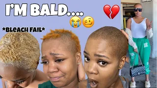 ALL OF MY HAIR FELL OUT 😭| TRAGIC HAIR UPDATE 😭 EPIC BLEACH FAIL!