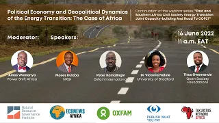 Political Economy and Geopolitical Dynamics of the Energy Transition: The Case of Africa