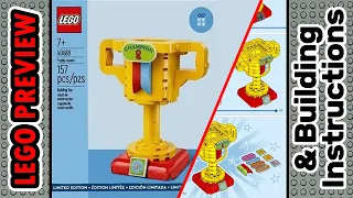 PREVIEW: 40688, LEGO Trophy Award​ & Building Instructions! LEGO 2024