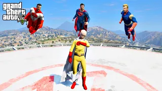 GTA 5 - Saitama vs Superman, Homelander, and Omni-Man | Epic Death Battle!!