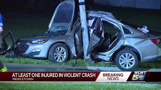 OSP: At least 1 injured in violent crash in Middletown