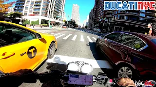 NYC TOUCHED | dippin 100 blocks up Manhattan | brooklyn to NJ Ducati Moto Ride v1366