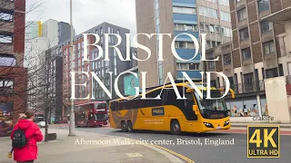 Bristol, England city walk | 4k HDR | February 2024