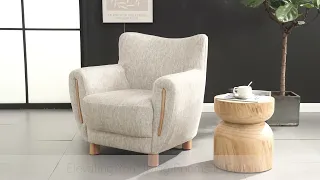 Bellamy Fabric Accent Arm Chair in Beige