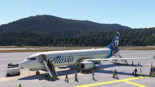 Beautiful Alaskan Flight | Kodiak to Anchorage | PMDG Boeing 737-800 | MSFS