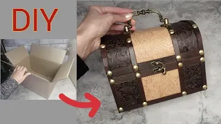 DIY/🌼Cardboard jewelry chest 🌼Сундучок из картона своими руками 🌼