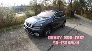 Dragy Box Test 50-130Km/h 😉 VW Tiguan 2.0TSI 180Hp-320Nm 4Motion