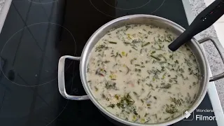 Необычный суп из шампиньонов!Очень вкусный проглотить можно с ложкой !