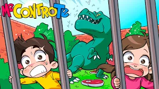 SOFÌ E LUÌ ENTRANO NELLA GABBIA DEL DINOSAURO T-REX DELLO ZOO DI ROBLOX!! | Me contro Te