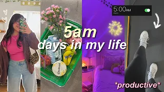 waking up at 5AM vlog: productive mornings, daily routine & healthy habits
