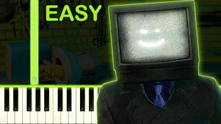 TV MAN THEME | Skibidi Toilet - EASY Piano Tutorial