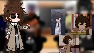 Bsd react to Dazai |angst, warnings in the start of the vid|