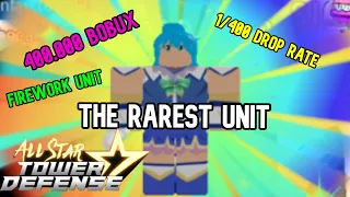 Water Goddess IS THE RAREST UNIT in All Star Tower Defense! AND IT COSTS 400,000 ROBUX (Fireworks)