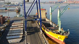 Ship to Shore Gantry Crane Loading Span Asia PSACC Shipping Lines