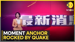 Taiwanese TV anchors continue reading news as earthquake rocks studio | WION News