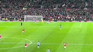 Bruno Fernandes Goal - Man Utd vs Brighton - My View - Old Trafford - 15.02.2022