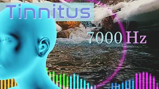Tinnitus Sound Therapy for 7000Hz  | White Noise + Watersound notched audio
